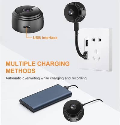 compact black ultra wide camera with night vision