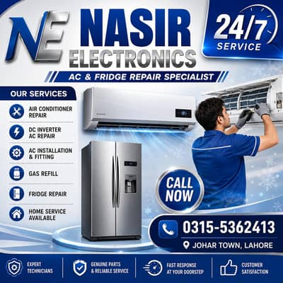 Ac repair ac service DC inverter pcb repair gas refilling ac fitting