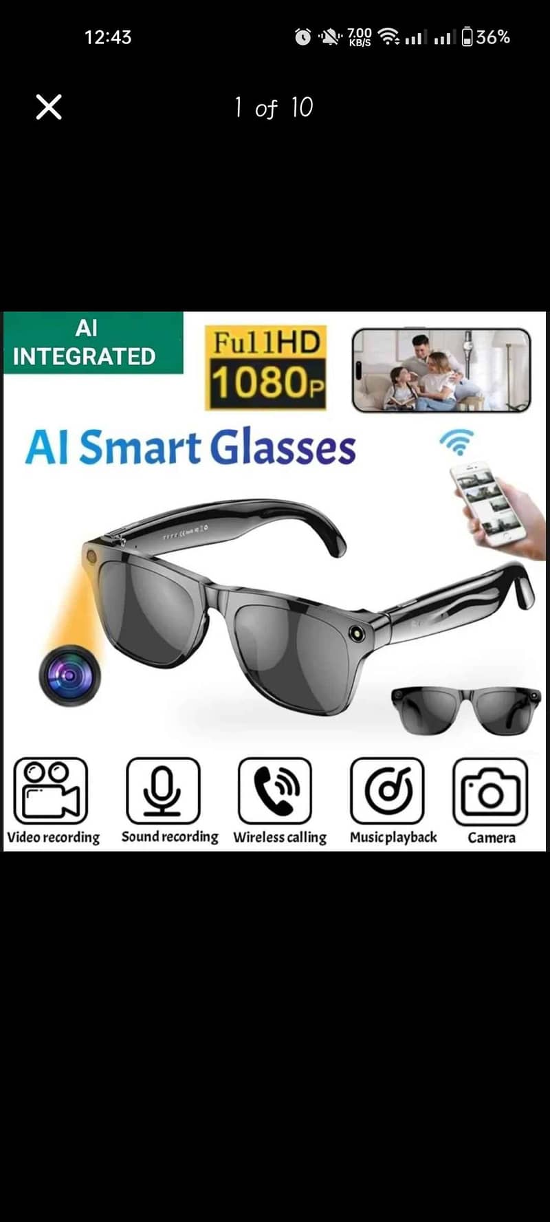 AI camera glasses 0