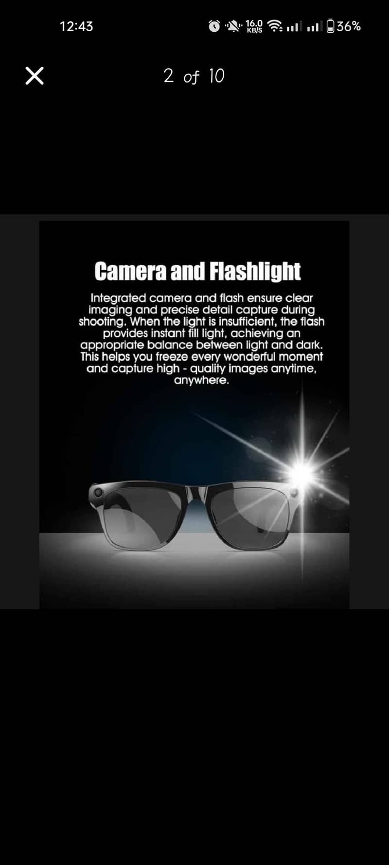 AI camera glasses 1