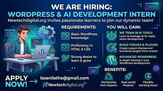 #  Hiring: WordPress & AI Development Intern