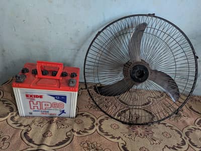 excide battery for sale good condition with fan 12 volt