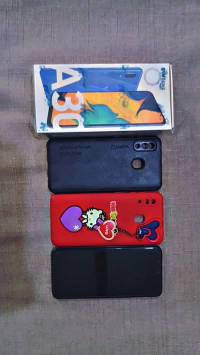 Samsung A30 (4/64) with original box & 2 covers -17999 (Negotiable)