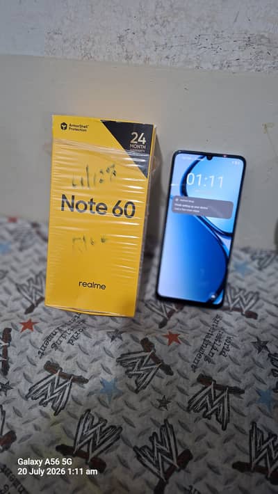 Realme Note 60 4gb/128gb with complete saman above 8 months warranty