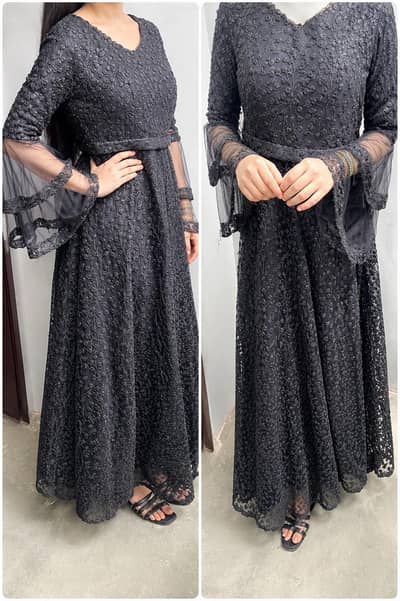 Black Party Frock with shalwar – Only Worn 3 Times