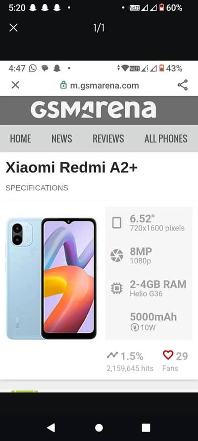 Redmi a2 plus