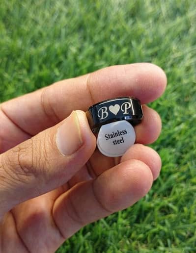 Customize Ring and heart necklace for couples