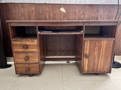 Wooden Office Computer Desk with Drawers