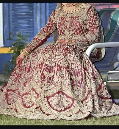 Luxury Bridal Barat Lehenga(Full heavy handwork embroidery)