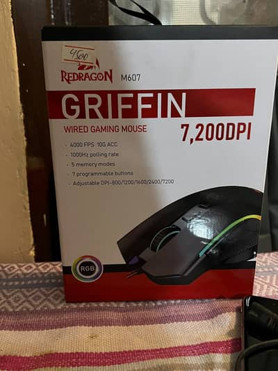 Redragon Griffin m607 Mouse RGB Brandnew Box Pack