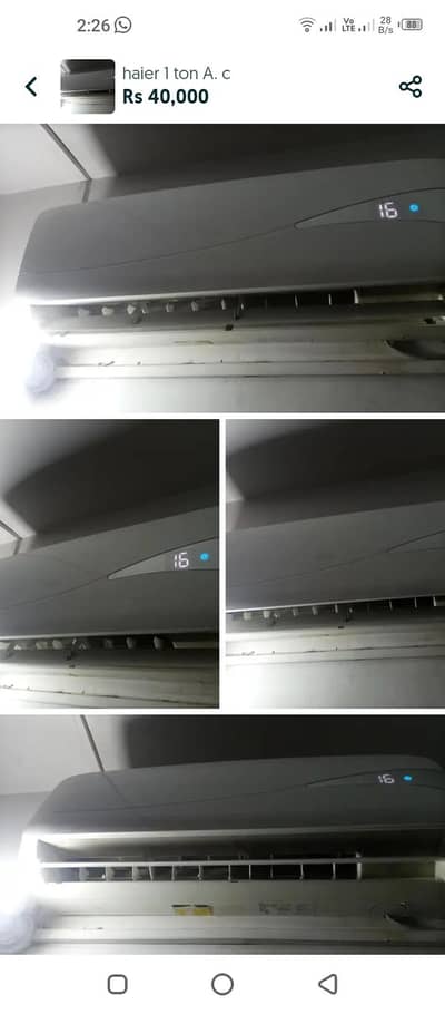 Haier 1 ton A. c