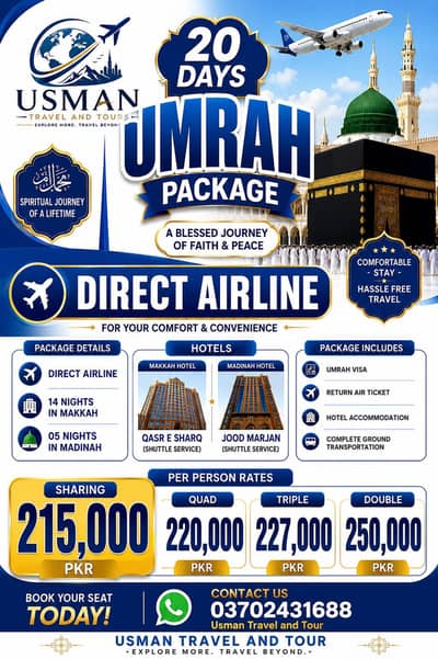 Usman Travel And Tour Umrah Packages 2026