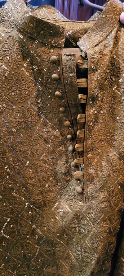 Beautiful golden colour New design wedding dress