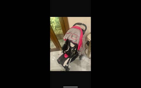 Baby Stroller/Pram – Pink & Grey – Good Condition