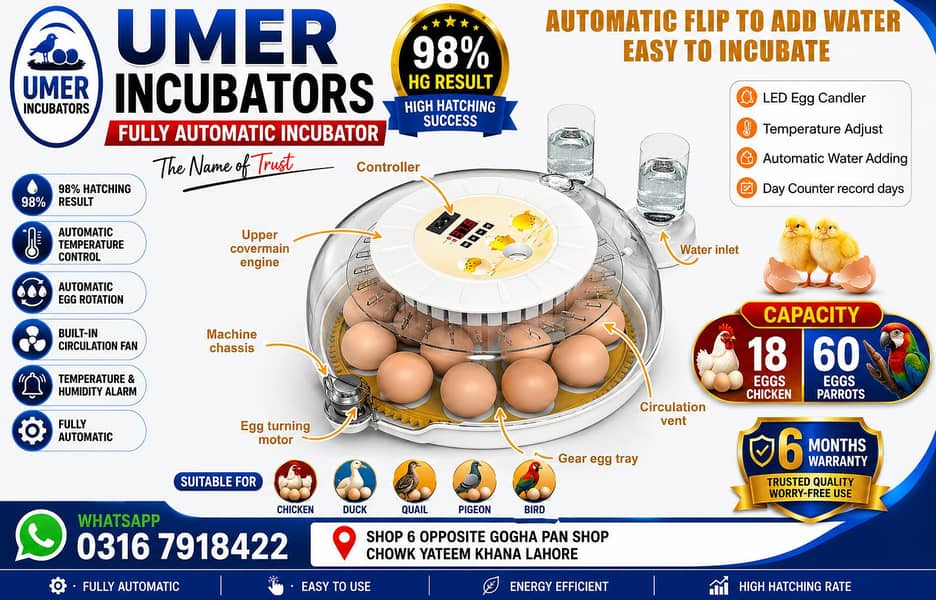 Automatic Egg Incubator | Egg Hatching Machine | Incubator | Brooder 2