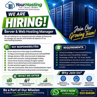 developer for hosting services