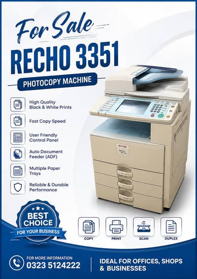 Ricoh Aficio MP 3351 Photocopy Machine for Sale