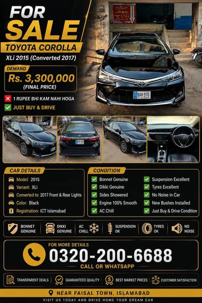 Toyota Corolla XLI 2015