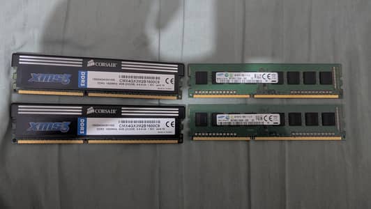 Corsair and Samsung DDR3 16Gb (4×4GB)  Desktop Pc Ram
