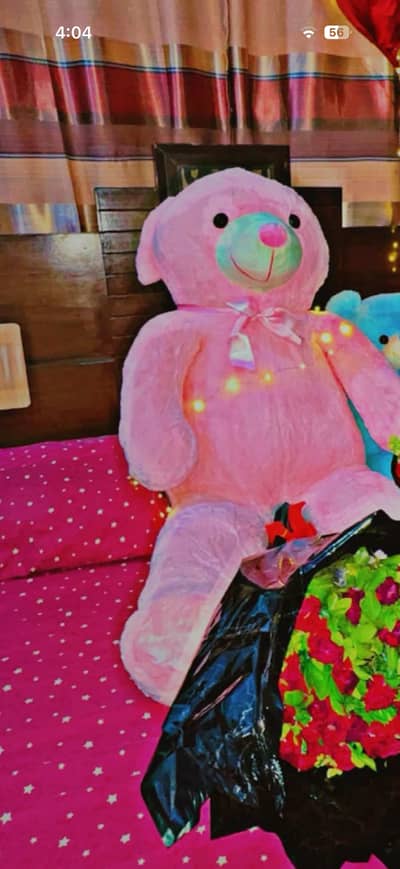 6 feet pink teddy bear