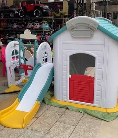playhouse with slide swing for kids