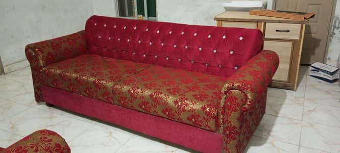 Bed with dressing and sofa set 3+2