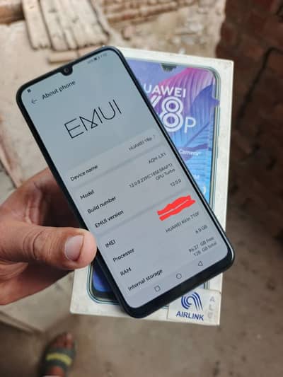 Huawei Y8p office pta 6/128 screen finger no open no rapir