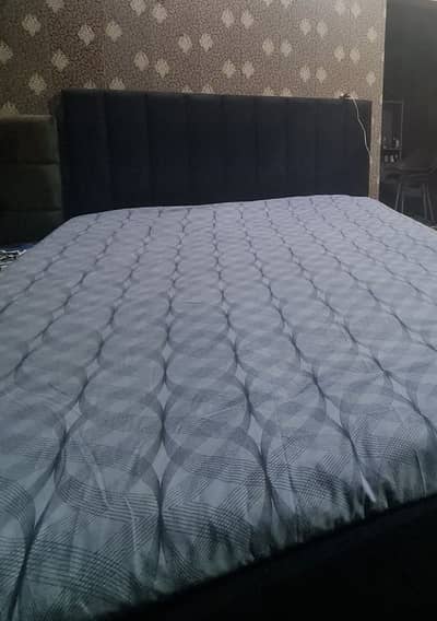 Mater size bed with two side table
