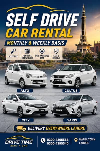 self drive car rental/ rent a car without  driver/SUZUKI, HONDA, TOYO