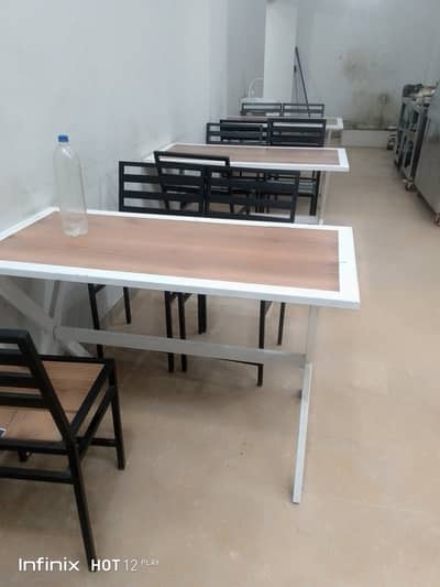 Restaurant dining chairs and tables