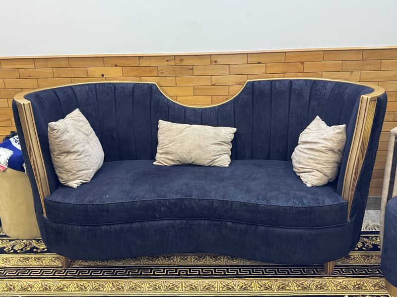 Luxury 9 Seater Designer Sofa Set with Tables – Excellent Condition 3