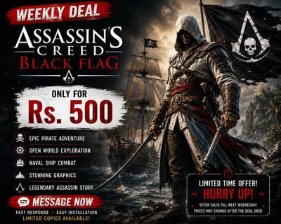 weekly deal - Assassin's Creed black flag only for Rs. 500