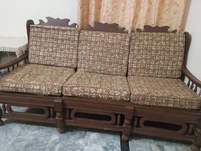 Wooden 5 Seater Sofa Set