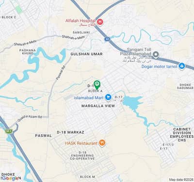 Plot For Sale D17 Margla View Housing Society Islamabad. 30x70