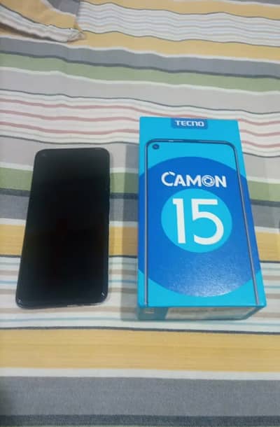 Tecno CAMON 15 with box condition is good
