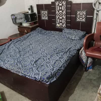 bed with mattress