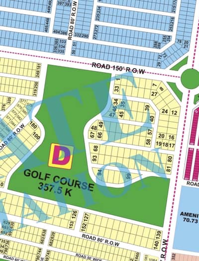 10-Kanal Facing Golf Course Only 1-Option Complete Documents File Available