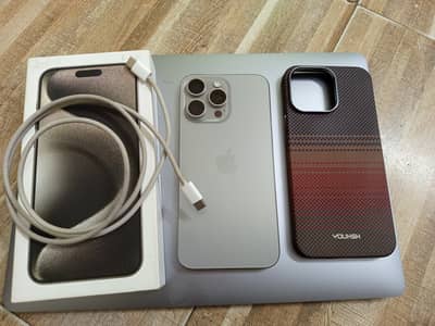 Apple iPhone 15 Pro Max PTA Approved Natural Titanium w/Box & Cable