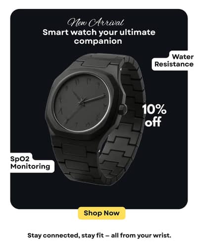 Premium Classic Black aura Watch 