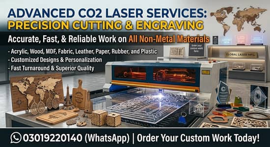 CNC CO2 Laser Cutting/Engraving Services for furneture and decor items