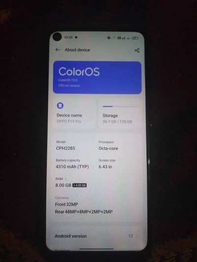 OPPO f19 Pro PTA Approved Urgent Sale