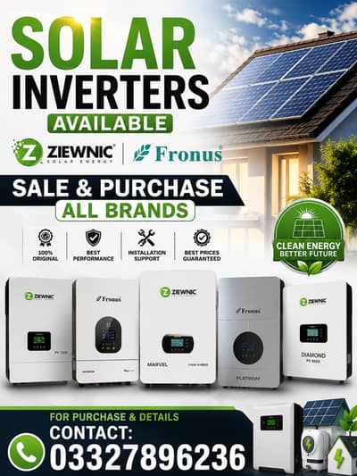 Solar Inverters Available Ziewnic, Fronus Sale & Purchase All Brands