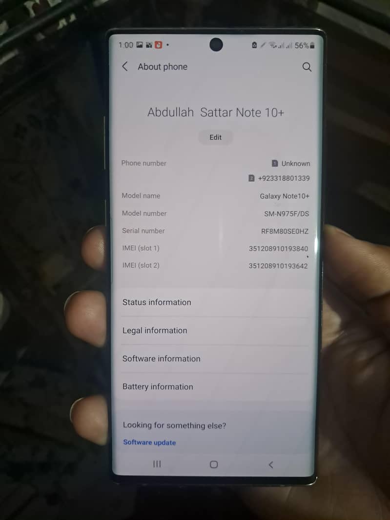 Samsung Mobile Note 10 Plus pàatch approved dual sim 5
