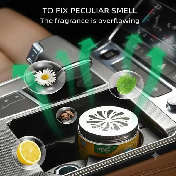 Jello Vanilla Flavor Car Air Freshener Gel – Long-Lasting Fragrance Cup (1 Pc)