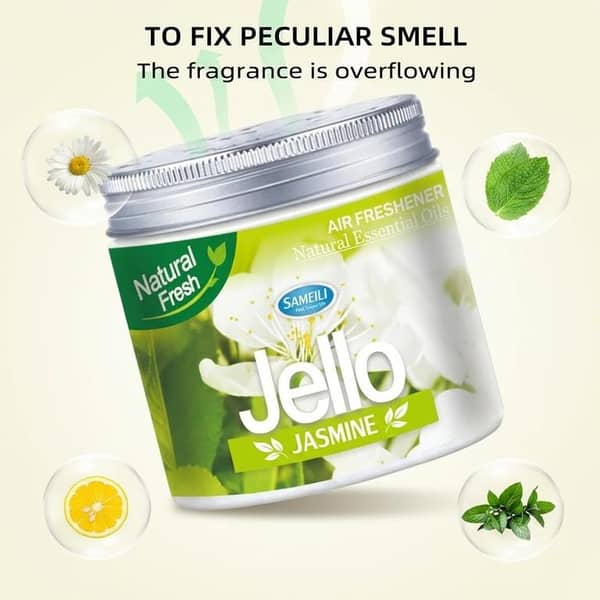 Sameili Jello Jasmine Car Air Freshener Gel – Premium Long-Lasting Floral Scent (1 Pc)