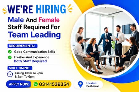 we need staff for team leading team management