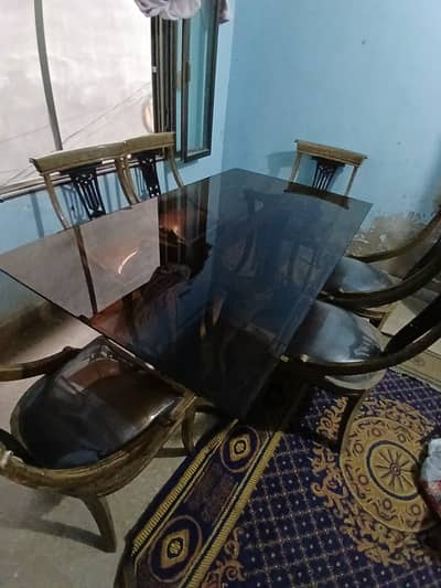 Elegant 6-Seater Dining Table Set – Solid & Stylish | Excellent Condi