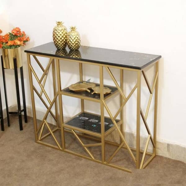 3 Shelf Console Table Entryway Table For Home Decor
