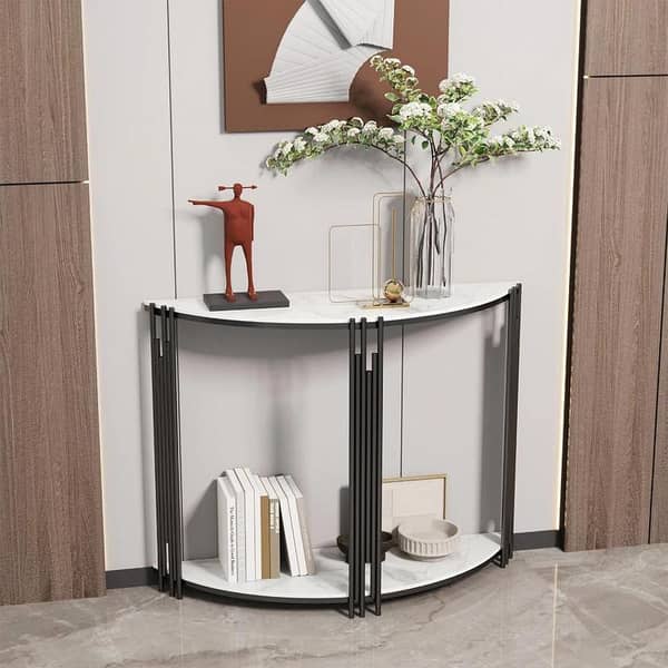 C4 Half Moon Console Table Hallway Furniture for Entrance