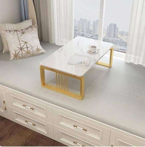 “Fixed Bed & Fancy Living Room Table – Stylish Multi-Purpose Accent”